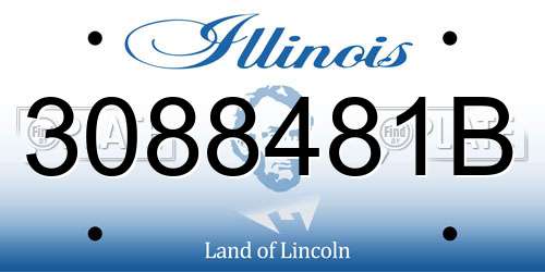 3088481B Illinois License Plate
