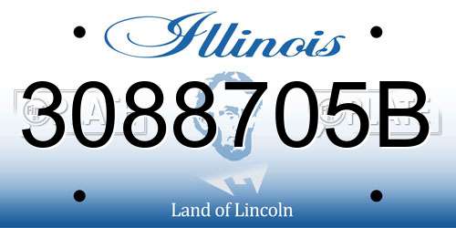 3088705B Illinois License Plate