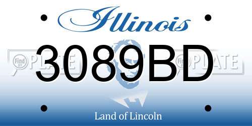 3089BD Illinois License Plate
