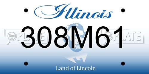 308M61 Illinois License Plate