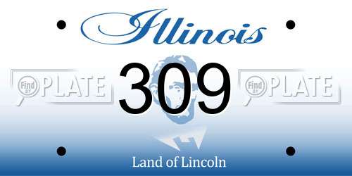 309 Illinois License Plate