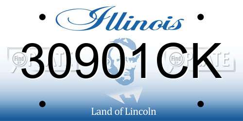 30901CK Illinois License Plate