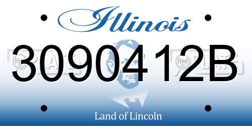 3090412B Illinois License Plate