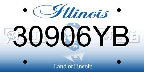 30906YB Illinois License Plate