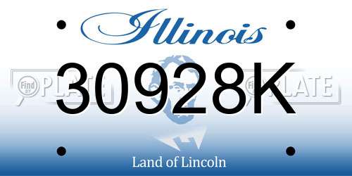 30928K Illinois License Plate
