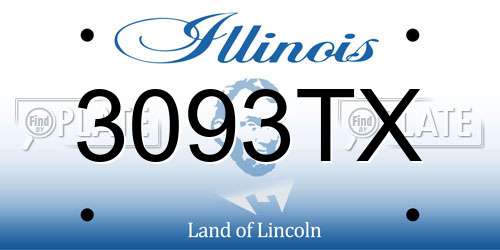 3093TX Illinois License Plate