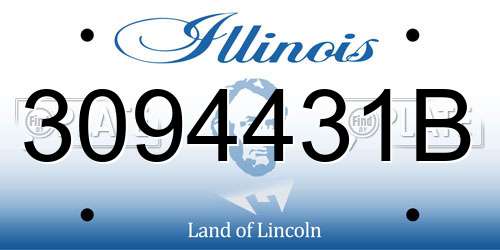 3094431B Illinois License Plate