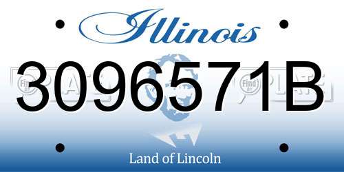 3096571B Illinois License Plate