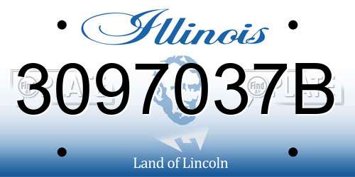 3097037B Illinois License Plate