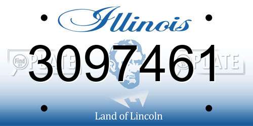 3097461 Illinois License Plate