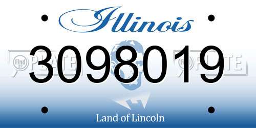 3098019 Illinois License Plate
