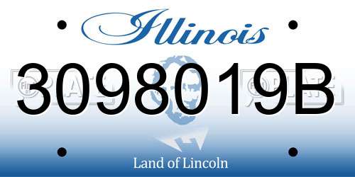 3098019B Illinois License Plate