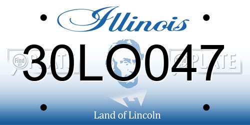 30LO047 Illinois License Plate