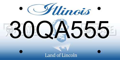 30QA555 Illinois License Plate