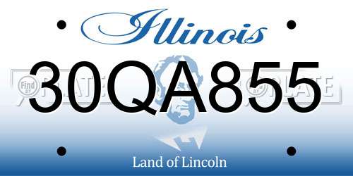 30QA855 Illinois License Plate