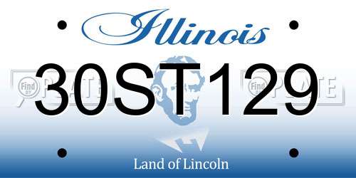 30ST129 Illinois License Plate