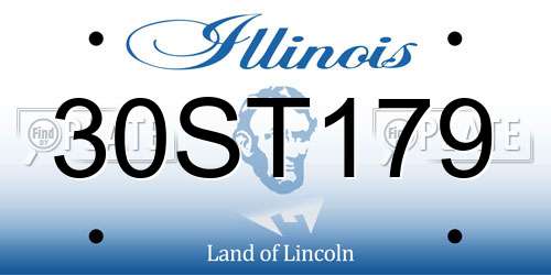 30ST179 Illinois License Plate