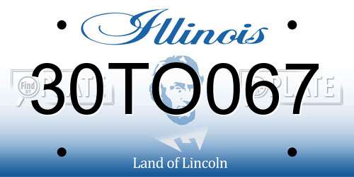 30TO067 Illinois License Plate