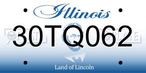 30TQ062 Illinois License Plate