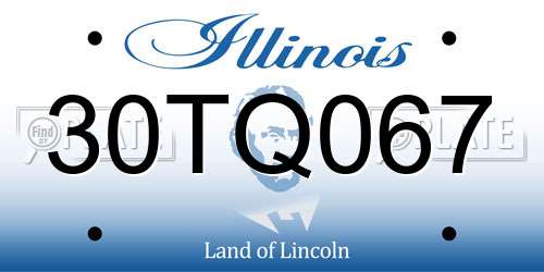 30TQ067 Illinois License Plate