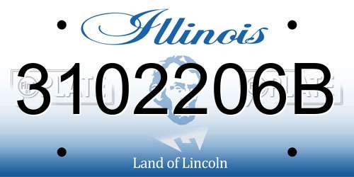 3102206B Illinois License Plate