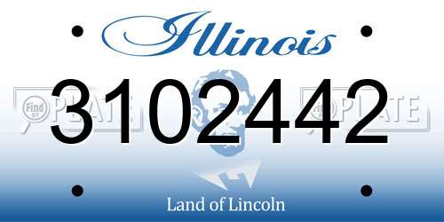 3102442 Illinois License Plate