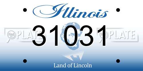31031 Illinois License Plate