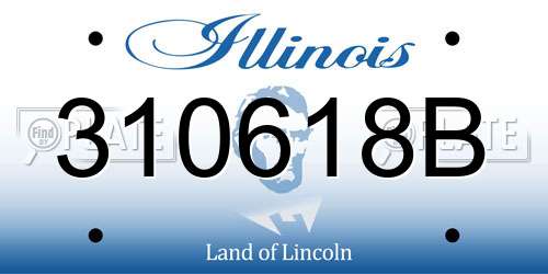 310618B Illinois License Plate