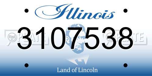 3107538 Illinois License Plate