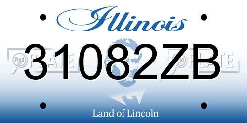 31082ZB Illinois License Plate