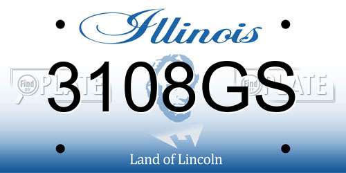 3108GS Illinois License Plate