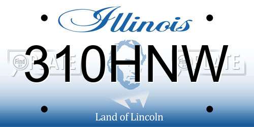310HNW Illinois License Plate
