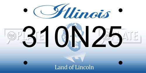 310N25 Illinois License Plate