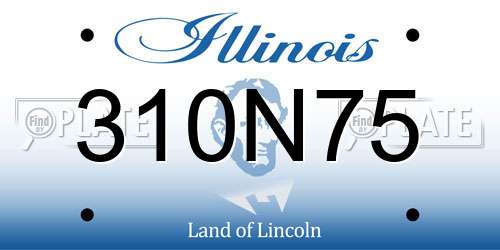 310N75 Illinois License Plate