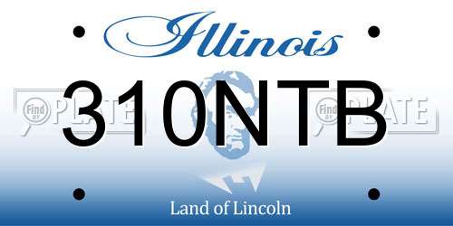310NTB Illinois License Plate