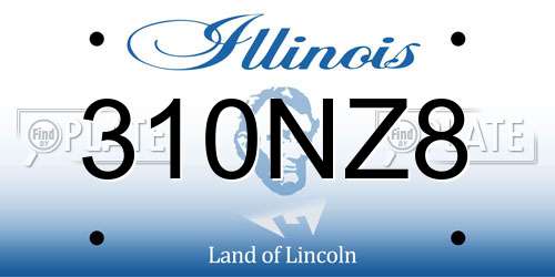 310NZ8 Illinois License Plate