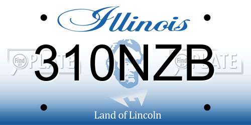 310NZB Illinois License Plate