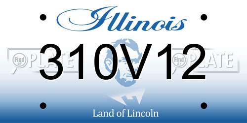 310V12 Illinois License Plate