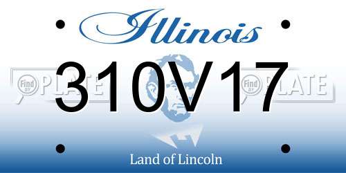 310V17 Illinois License Plate