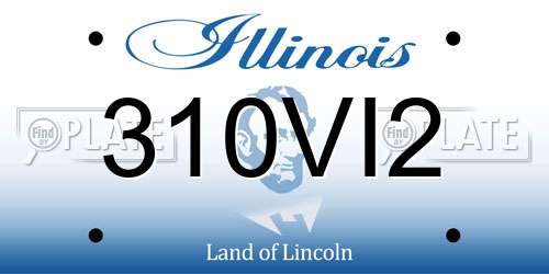 310VI2 Illinois License Plate
