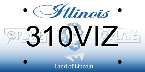 310VIZ Illinois License Plate