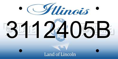 3112405B Illinois License Plate