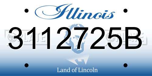 3112725B Illinois License Plate