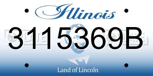 3115369B Illinois License Plate