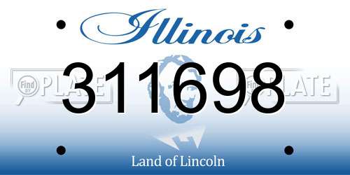 311698 Illinois License Plate