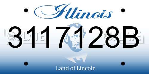 3117128B Illinois License Plate