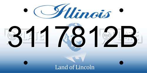 3117812B Illinois License Plate
