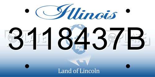 3118437B Illinois License Plate