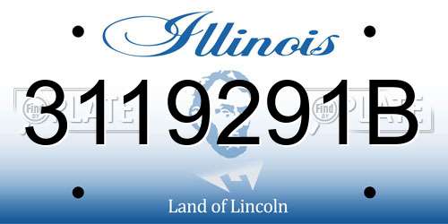 3119291B Illinois License Plate
