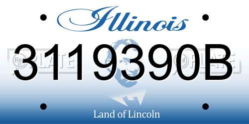 3119390B Illinois License Plate